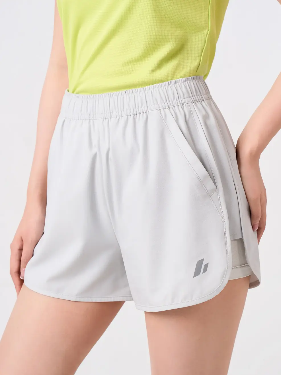 Quần Shorts Thể Thao Siêu Nhẹ 2 Lớp - Xám 033 - S