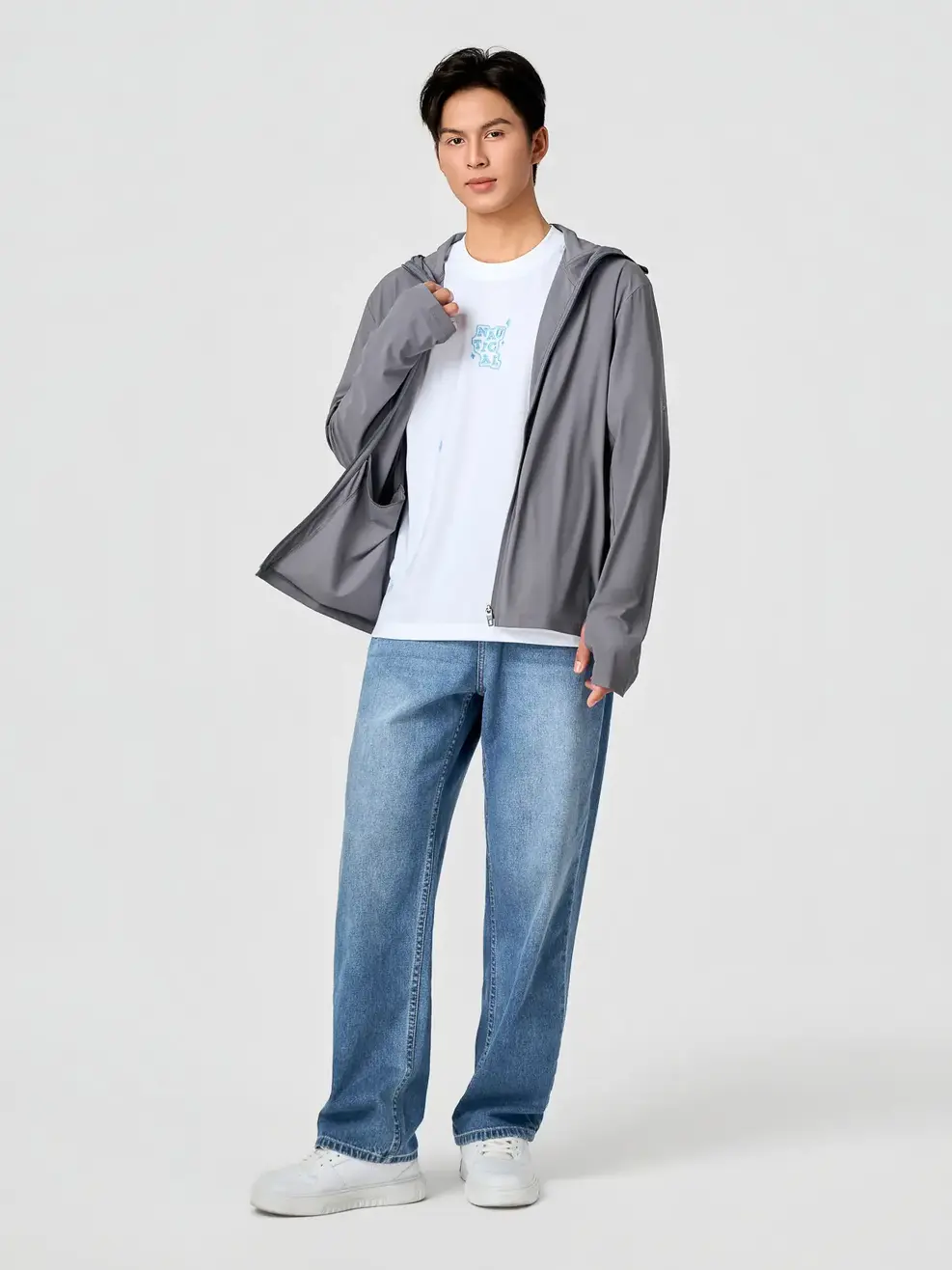 Áo Khoác Chống Nắng thời trang mũ liền - Chì 023 - XL