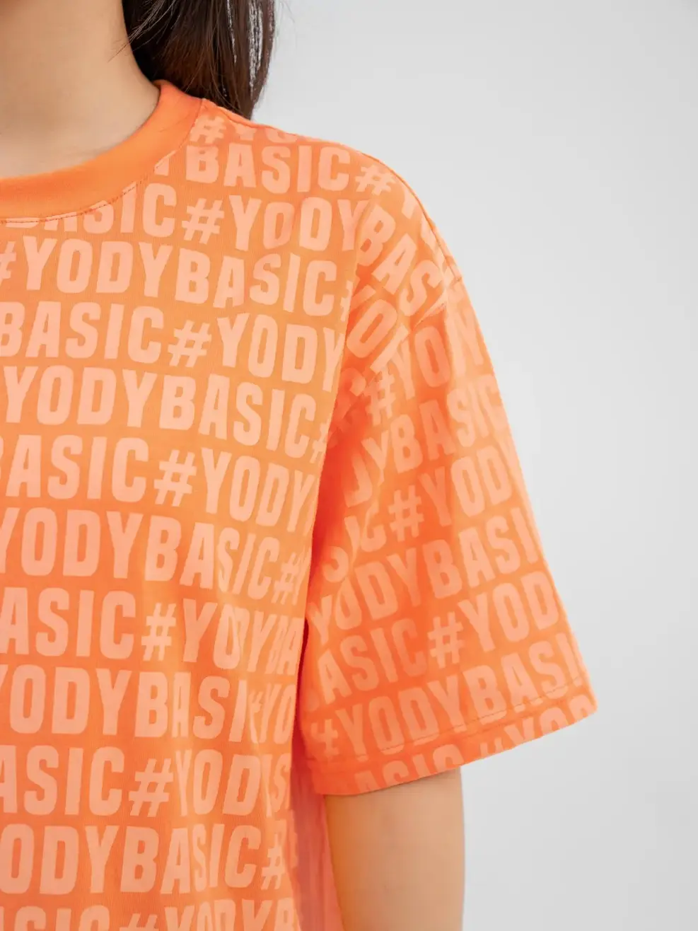 T-shirt Nữ In Tràn Cotton Usa - Cam - S