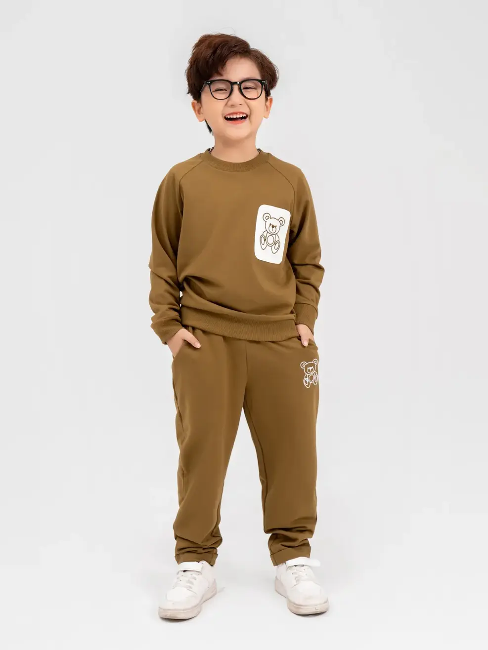 Bộ Thun Trẻ Em - Nâu - 2