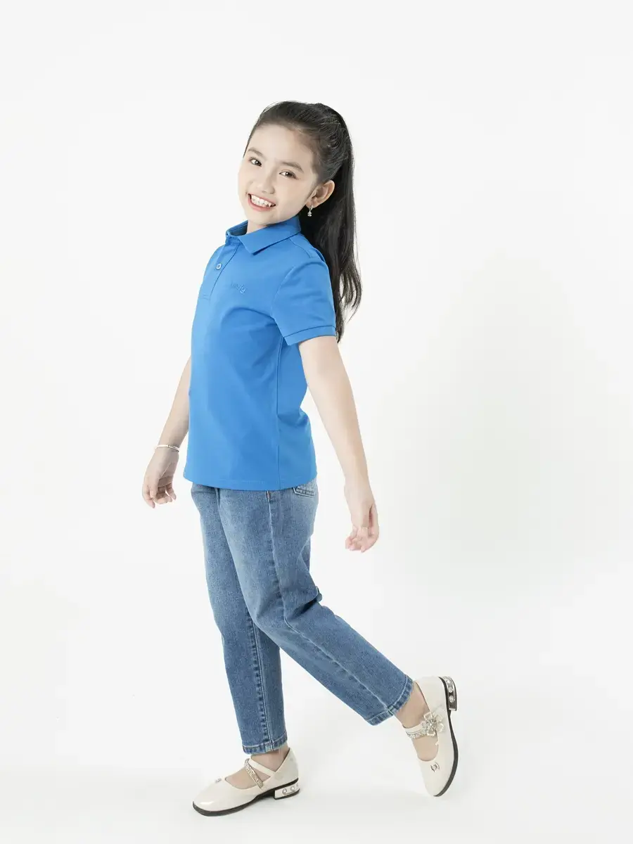 Áo polo trẻ em gia đình - Xanh 2 - 2