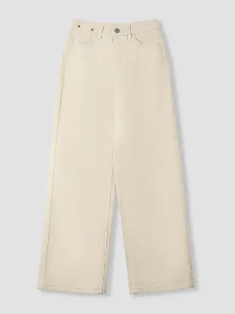 Quần Jean Nữ Ống Suông Nhuộm Màu Túi Ốp