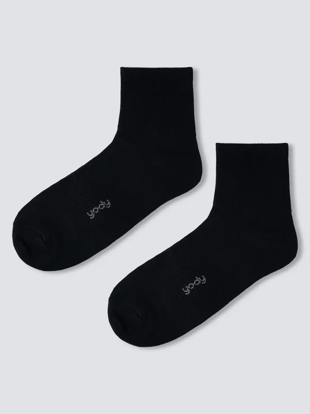 Tất Nam Modal Cổ Lửng Dệt Gân Bàn Combo2 - ĐEN 002 - F