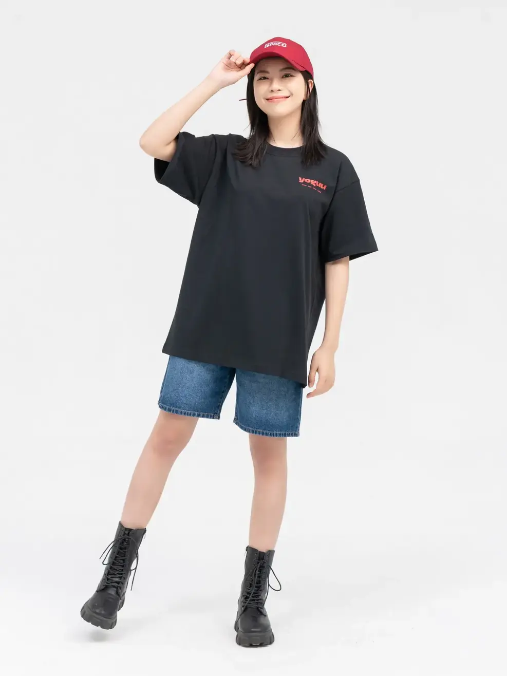 Áo T-shirt Yoguu Sticker - Đen - 1