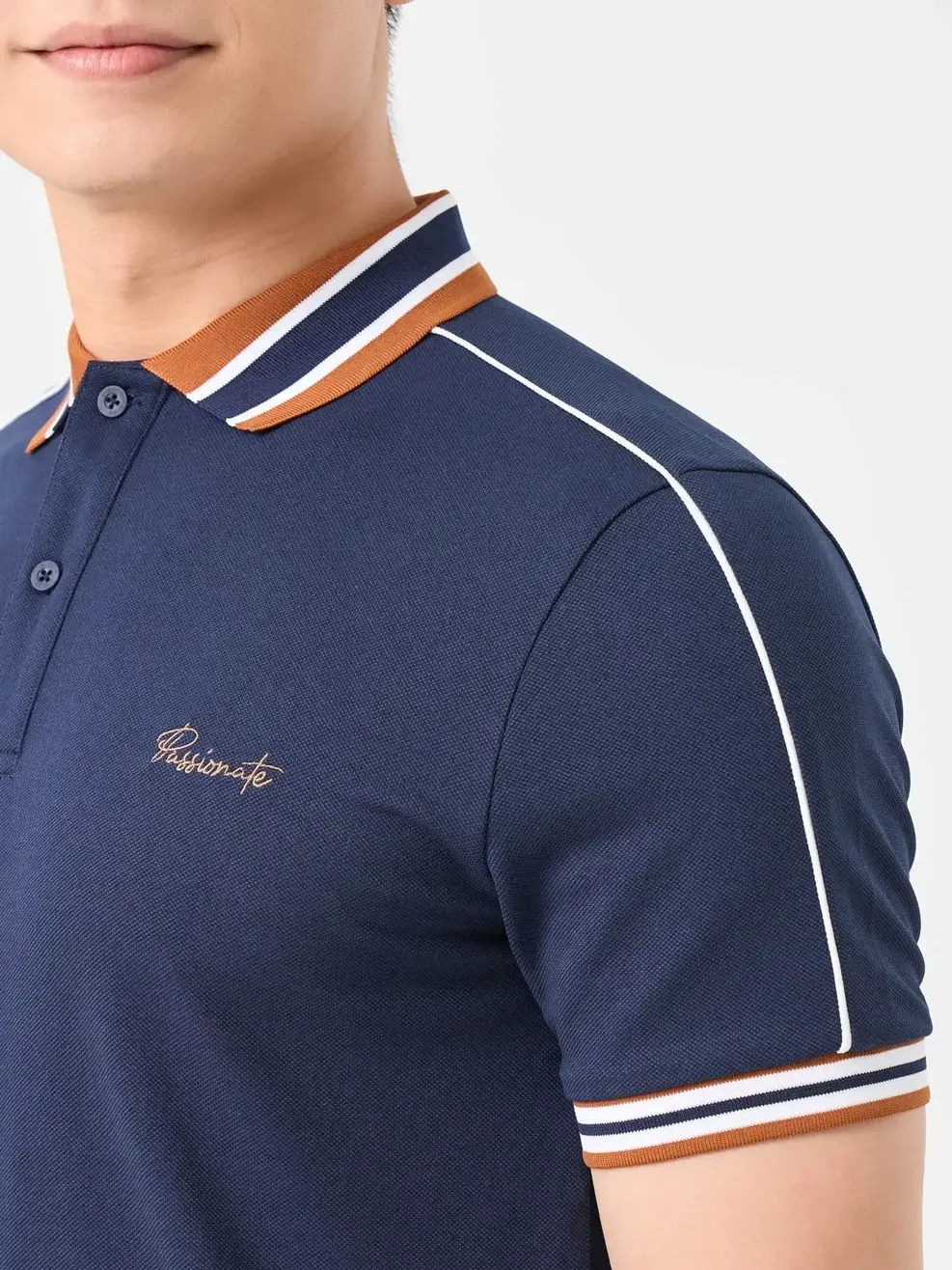 ÁO POLO NAM THÊU NGỰC - TÍM THAN 073 - M