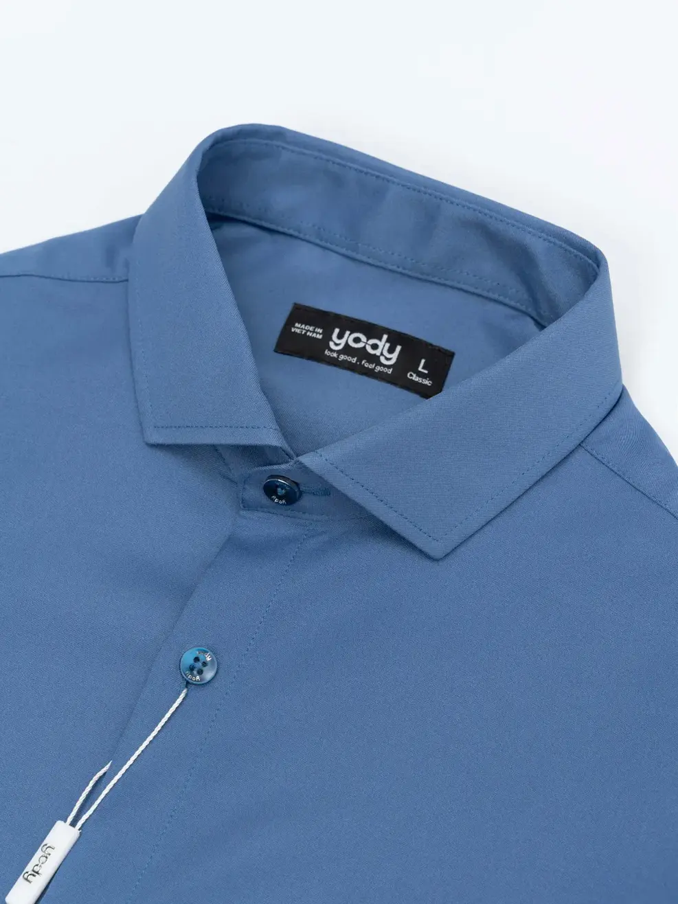 Sơ mi nano dài tay quốc dân - Xanh đậm - 3XL