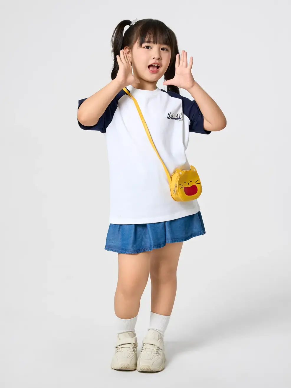 Áo Phông Tay Raglan Sun Sea Stitch - Trắng 001 - 2-3