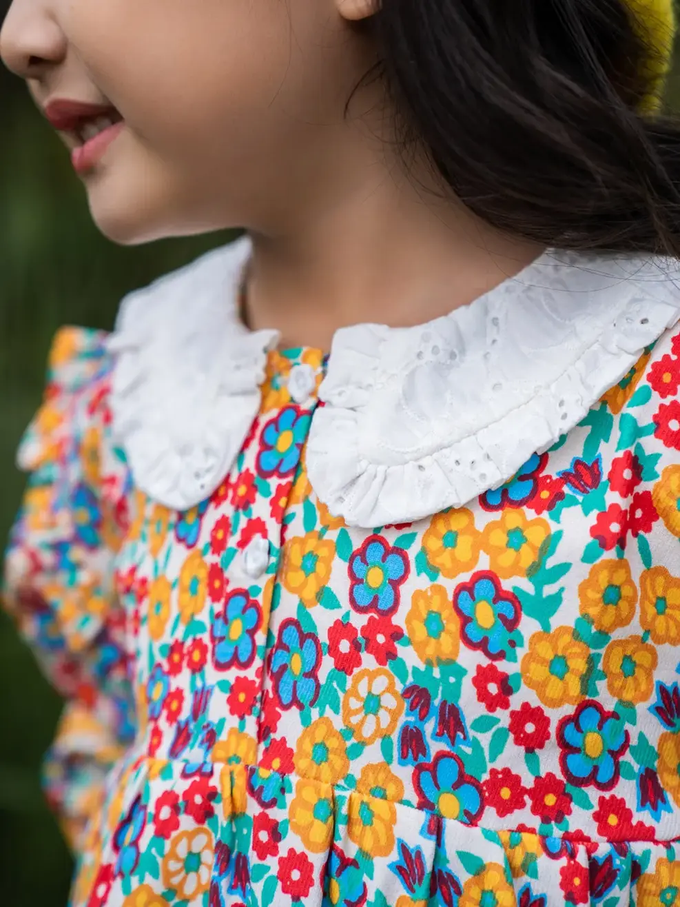 Đầm bé gái cổ bèo - Hoa Vàng