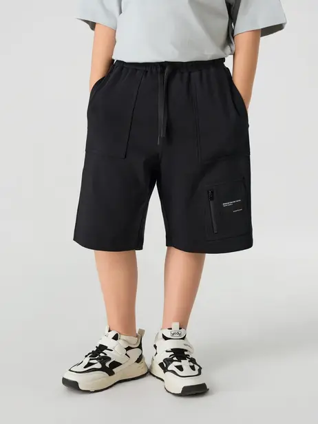 Quần Sooc Bé Trai Túi Ốp Ngang Đùi