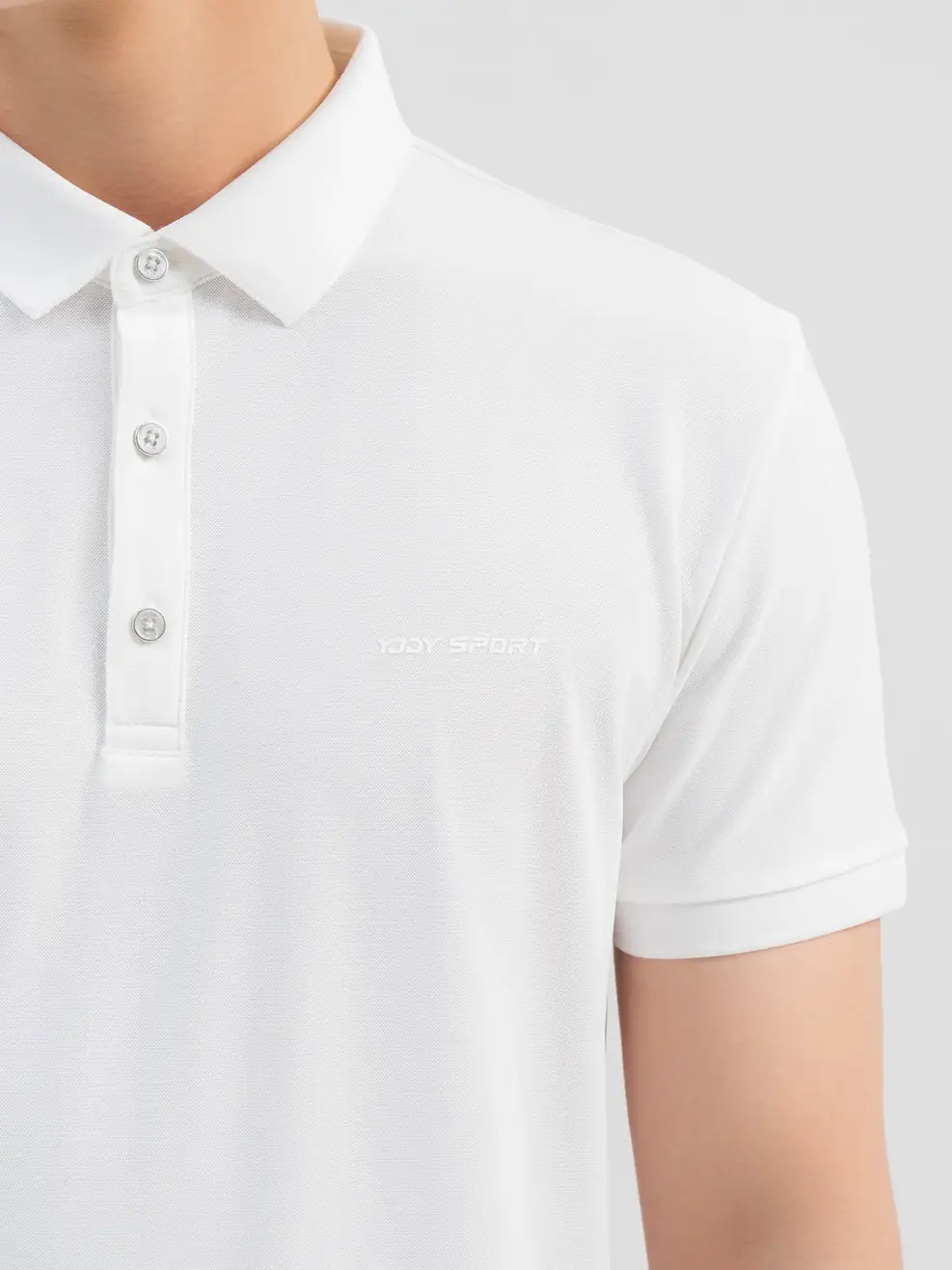 Polo Thể Thao Nam Airycool In Họa Tiết Thân Trước - Trắng - 2XL