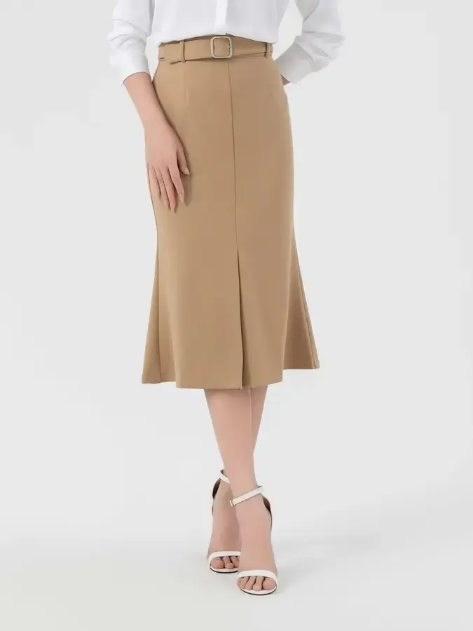 Chân Váy Nữ Đuôi Cá Đai Bọc - Be - S