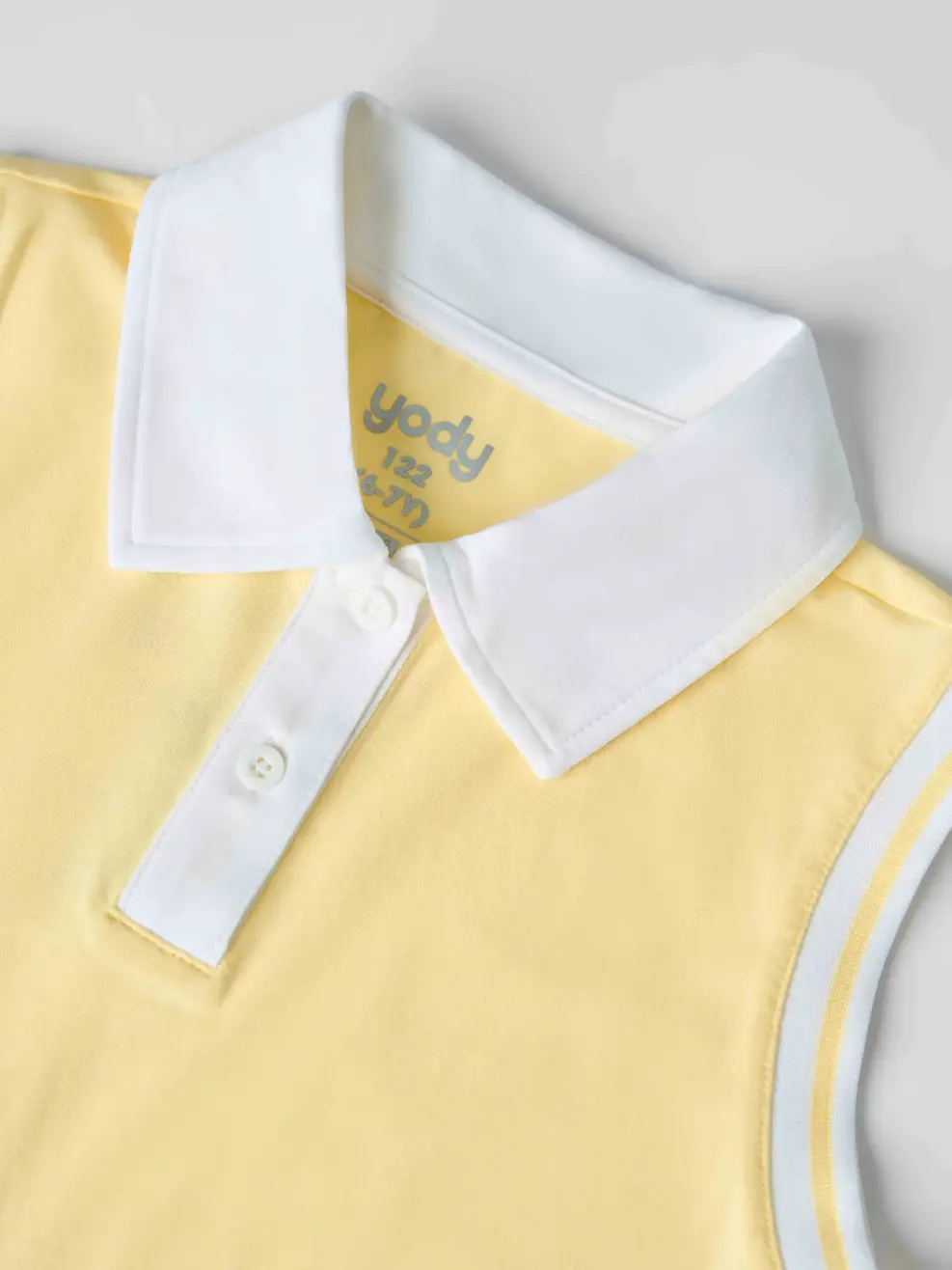 Váy bé gái xếp li cổ polo - Màu vàng 008 - 110