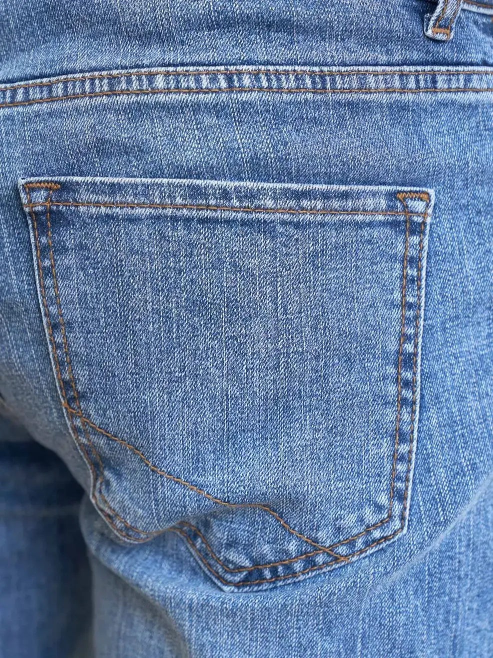 Quần jean nam Regular cotton giặt mài - Xanh nhạt - 34