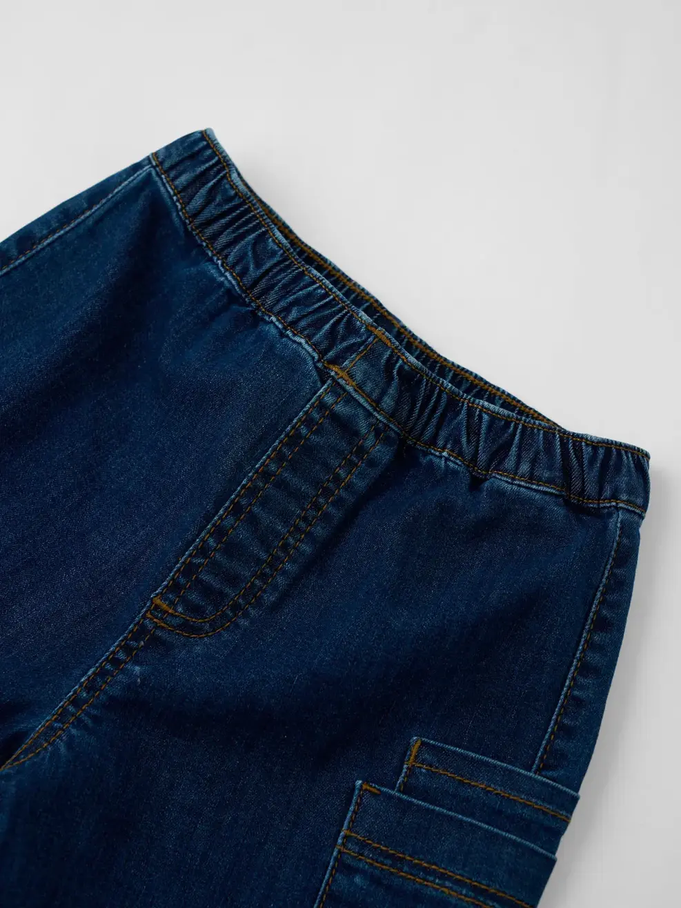 Quần Jeans BéTrai Túi Ốp Sườn - Màu chàm 001 - 4-5