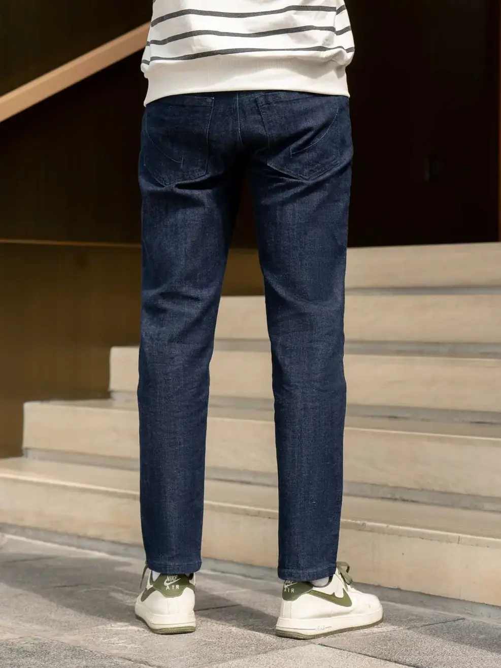 Quần Jeans Nam Slim Cotton Mĩ Co Giãn - Xanh đậm - 28