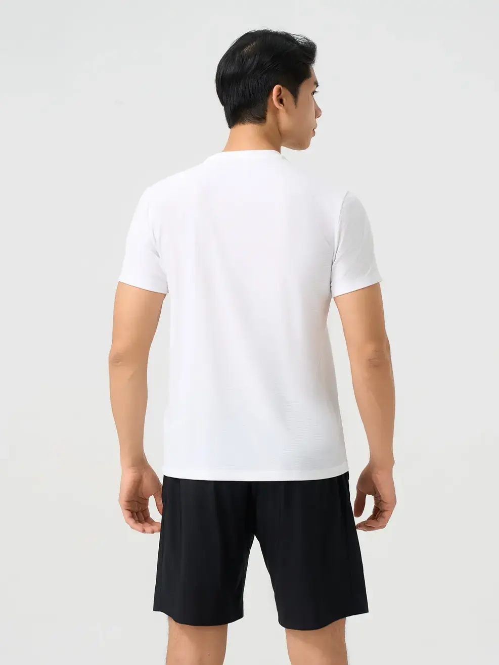 Bộ Đồ Nam Thể Thao In Họa Tiết - TRẮNG PHỐI ĐEN 55 - XL