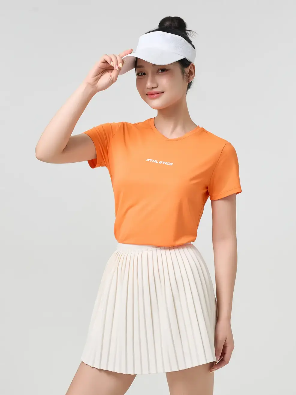 Áo Phông Nữ Thể Thao ATHLETICS - Cam 044 - M