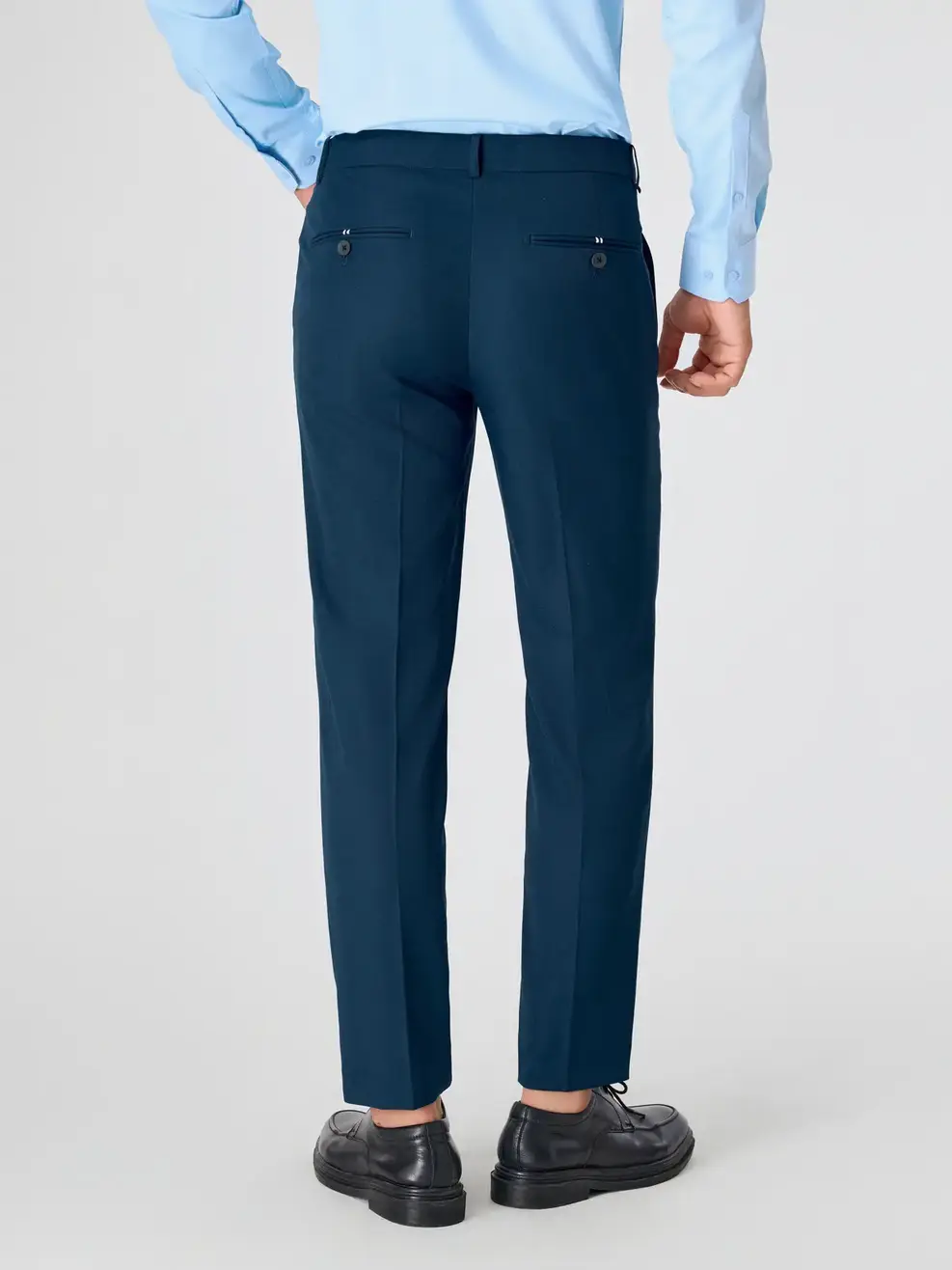 Quần Âu Nam Slim Fit Cạp Chun Siêu Phẳng - Tím Than 006 - 29