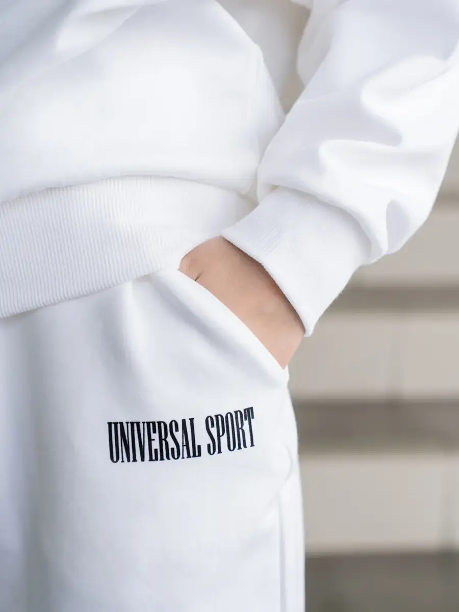 BỘ ĐÔNG NỮ CHẤT NỈ UNIVERSAL SPORT - Trắng - S