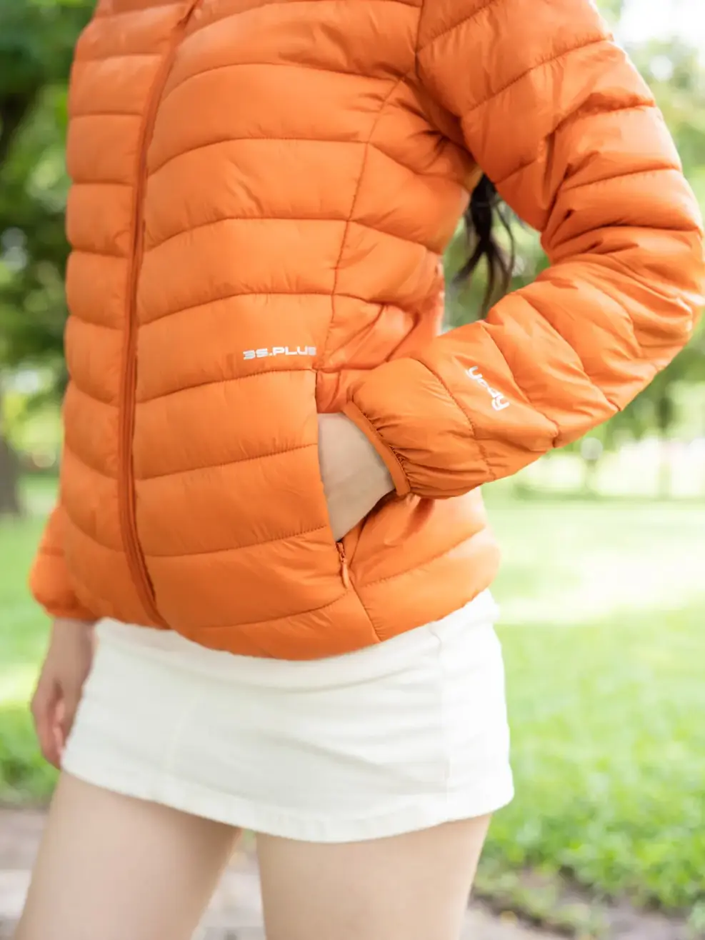 Áo phao nữ 3s plus - Cam đất - M