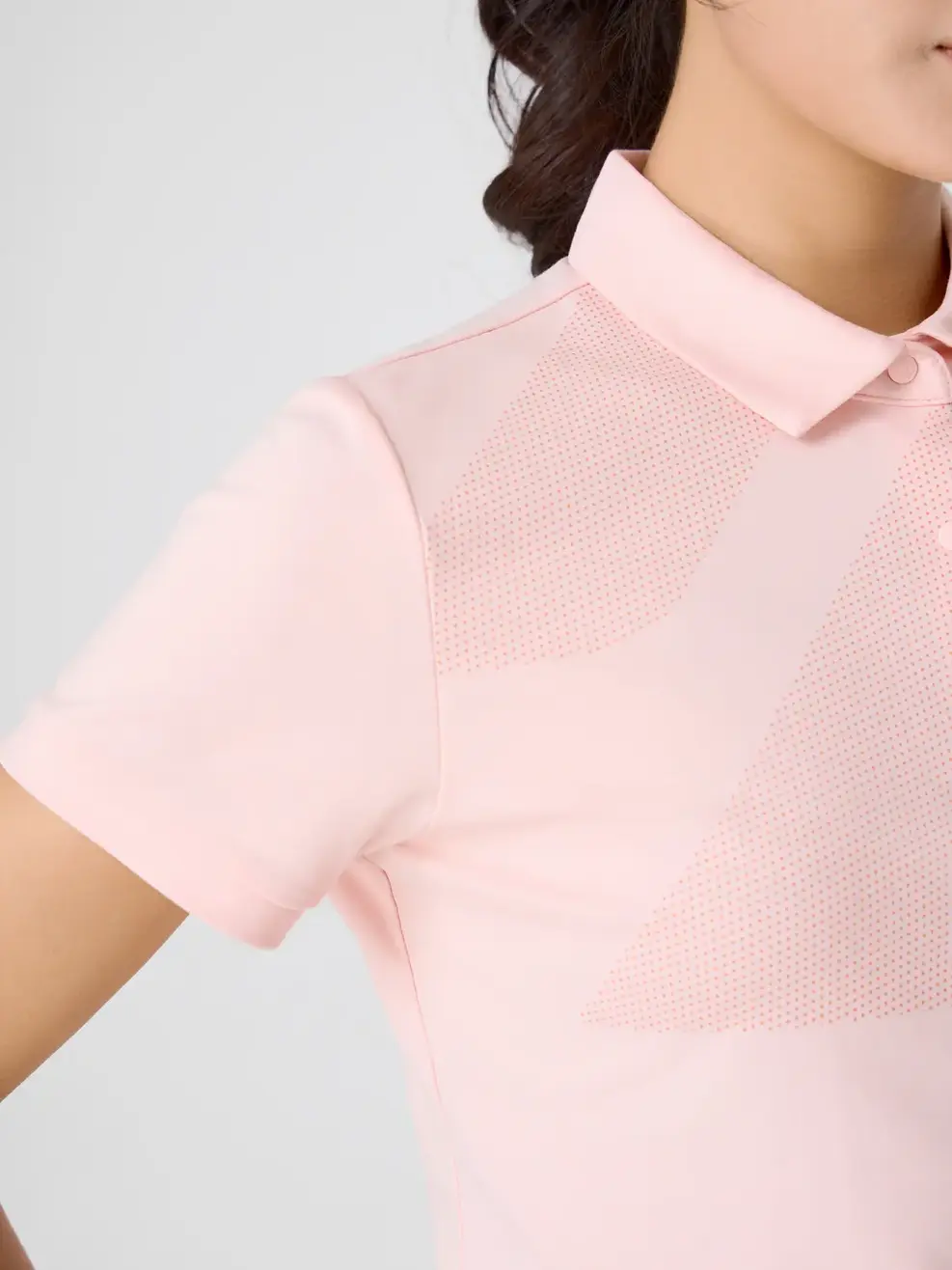 Áo Polo Nữ Thể Thao In Hoạ Tiết - hồng 047 - XS