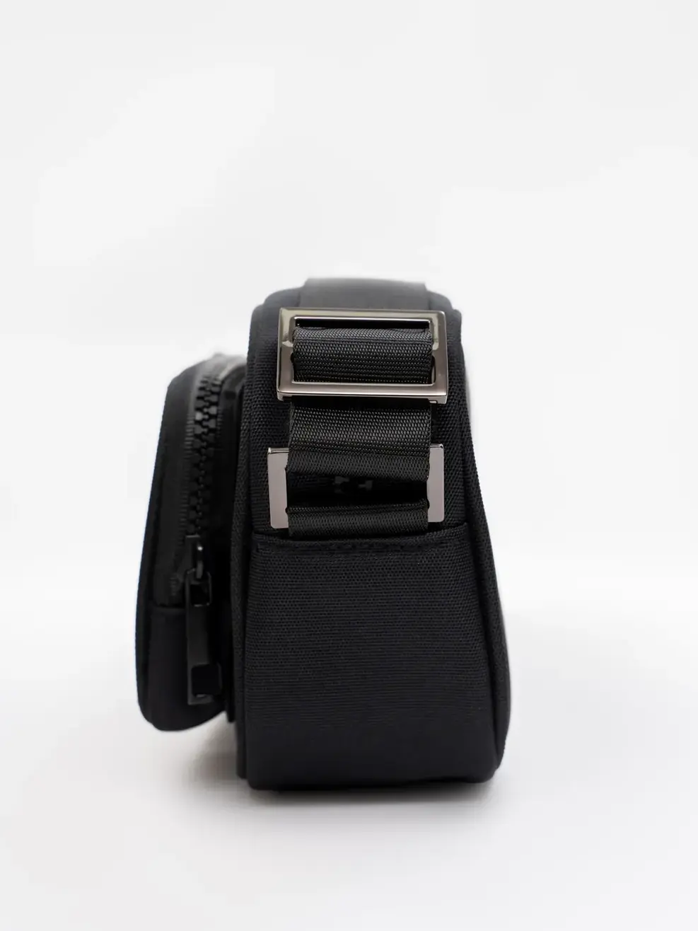 Túi Unisex Vải 2 Ngăn Đeo Chéo - Đen