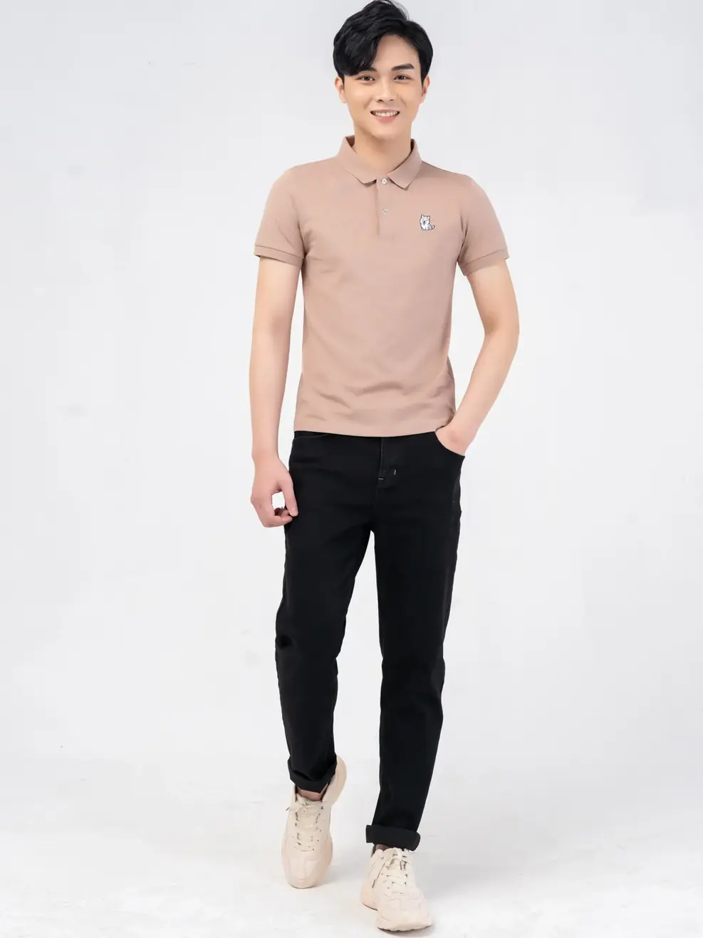 Polo nam thêu ngực - Cafe 2 - 3XL