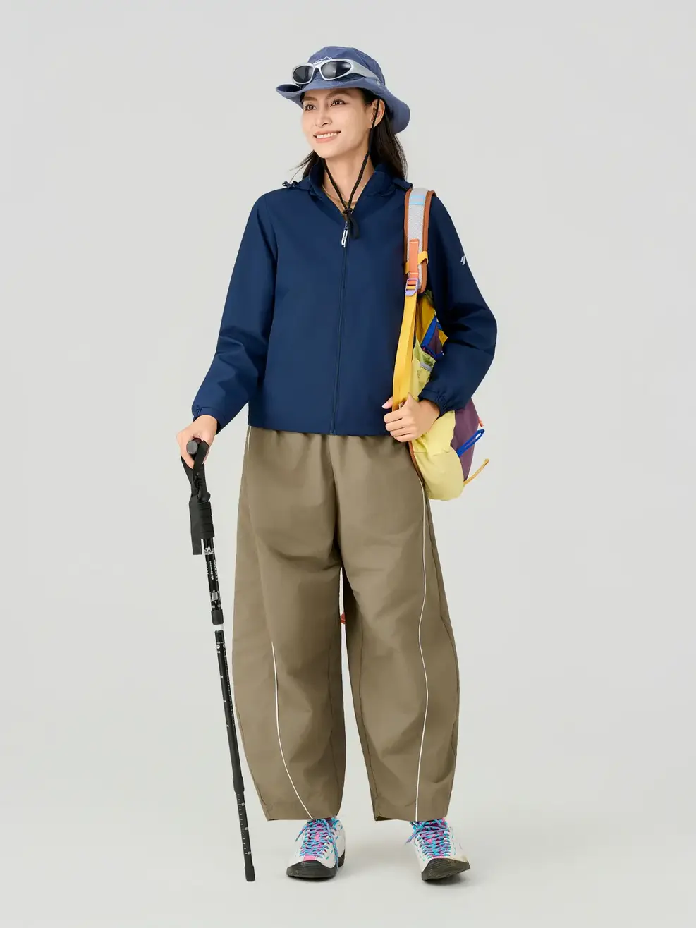 Áo Khoác Gió nữ cơ bản - Navy 001 - S