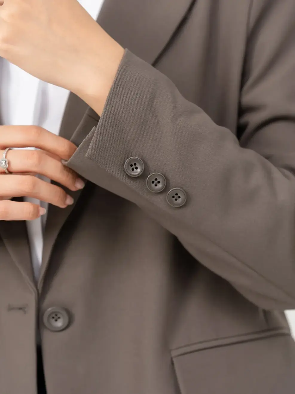 Vest Nữ Dáng Blazer Túi Cơi - Nâu đậm - S