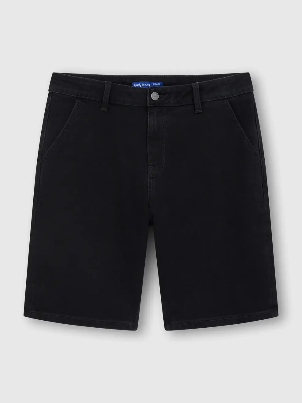 Quần Short Jeans Nam Regular Black Wash - Đen 011 - 28