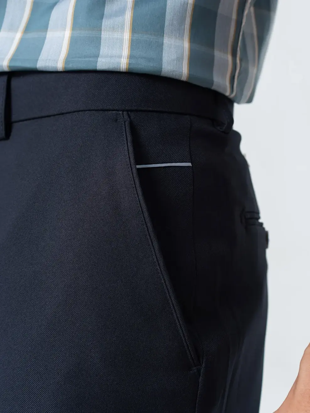 Quần Âu Nam Slim Lé Sườn - Tím than - 30