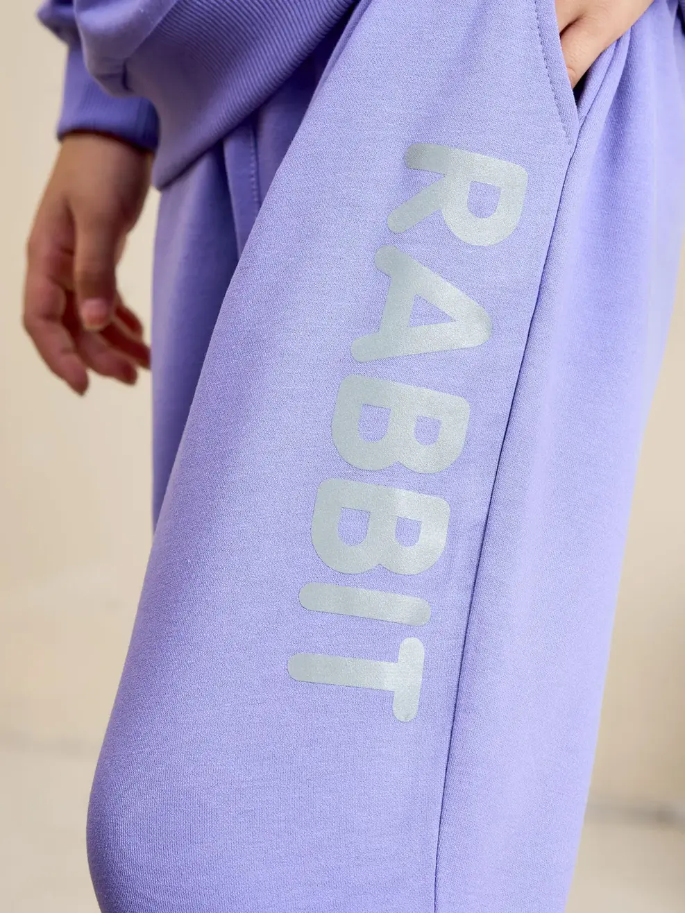 Bộ đồ kid in thỏ - Tím - 2