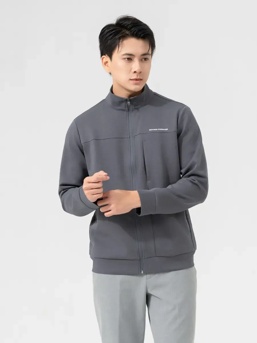 Áo Khoác Nỉ Thể Thao Nam Moving Forward - Xám đậm - M