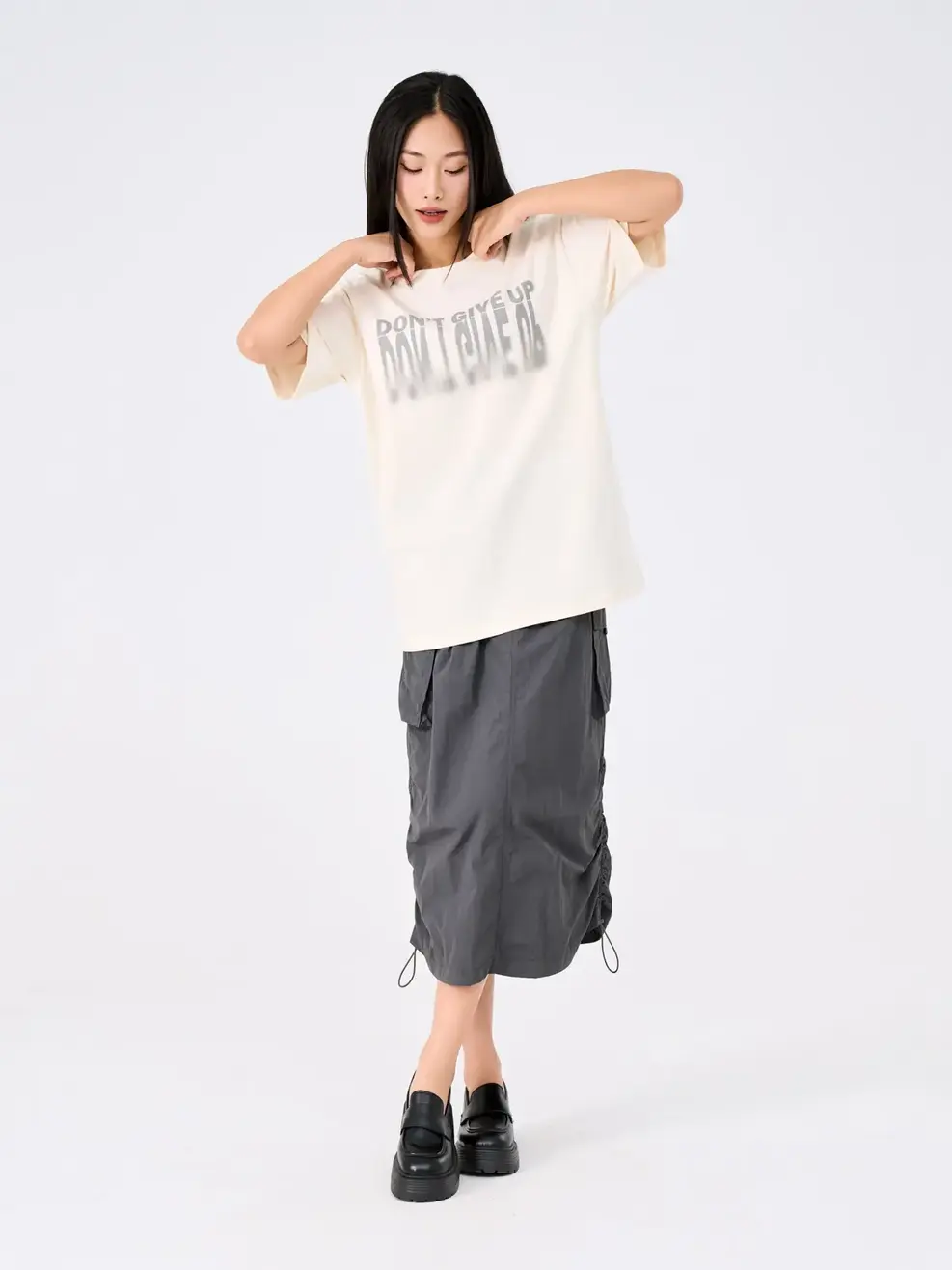 ÁO Tshirt Yoguu Don'T Give Up - Trắng - 1