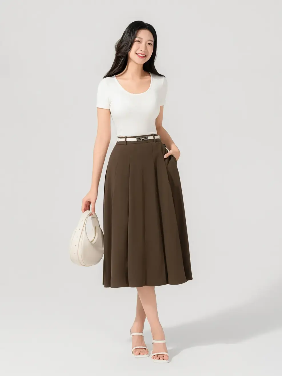 T-shirt Nữ  Cổ Rộng Crotop - Trắng - S