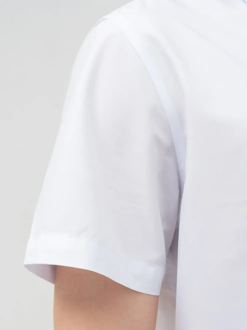 Sơ mi nến cộc tay slim - Trắng tinh - XL