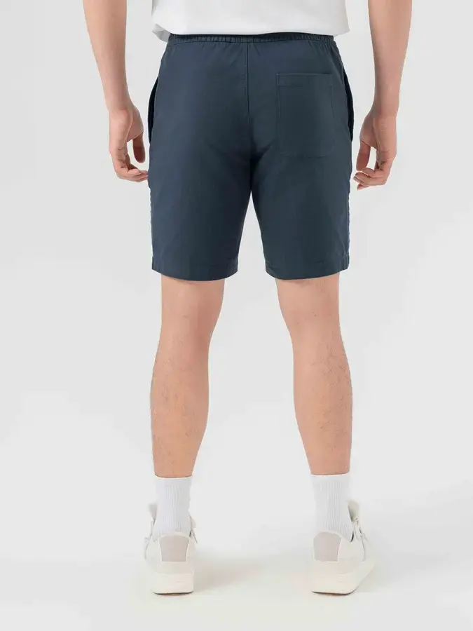 Quần Short Nam Đũi Cạp Chun Dây Rút - Tím than - 29