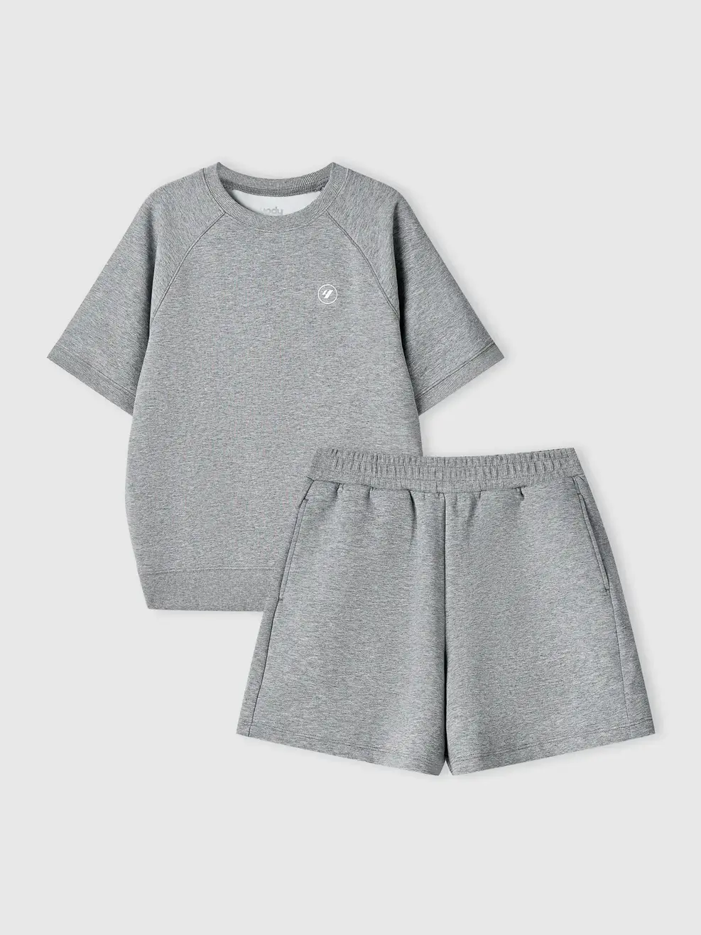Bộ Đồ Nữ Tay Raglan - Melange xám 52 - S