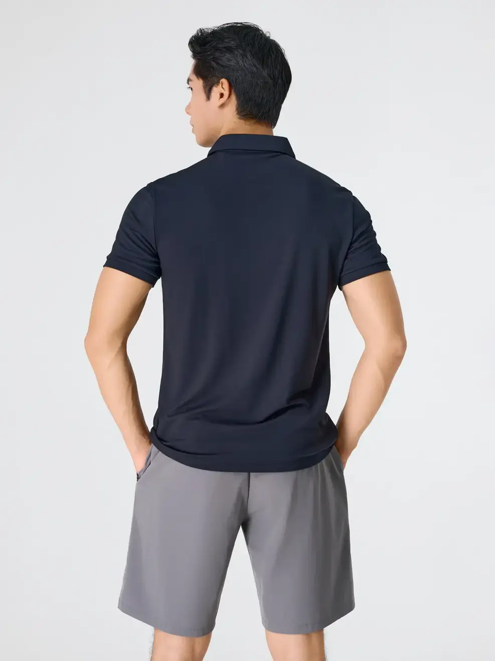 Áo Polo Nam Thể Thao In Hoạ Tiết - ĐEN 002 - S