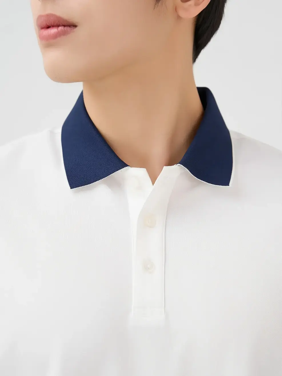 Áo Polo Nam Ngắn Tay Cổ Phối Bo - Trắng 001 - M