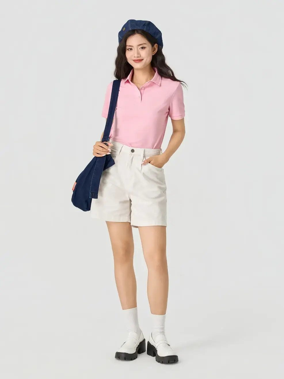 Áo Polo Nữ Cơ Bản Dáng Suông - Hồng 037 - XS