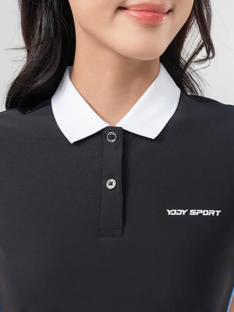 Polo Thể Thao Nữ Airycool Phối Màu - Đen - S