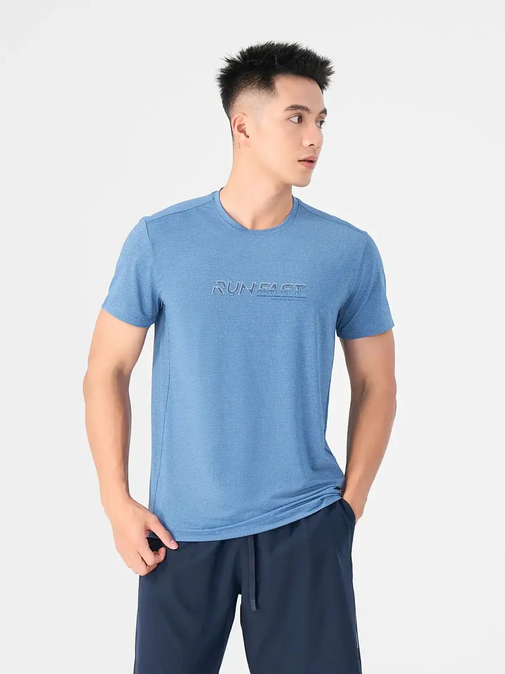T-SHIRT THỂ THAO NAM RUN FAST - Xanh dương - 2XL