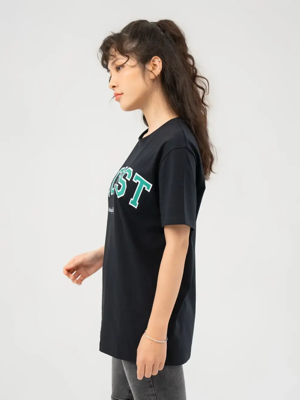 T-shirt Nữ In Nicest Bột Ngô - ĐEN 1 - S