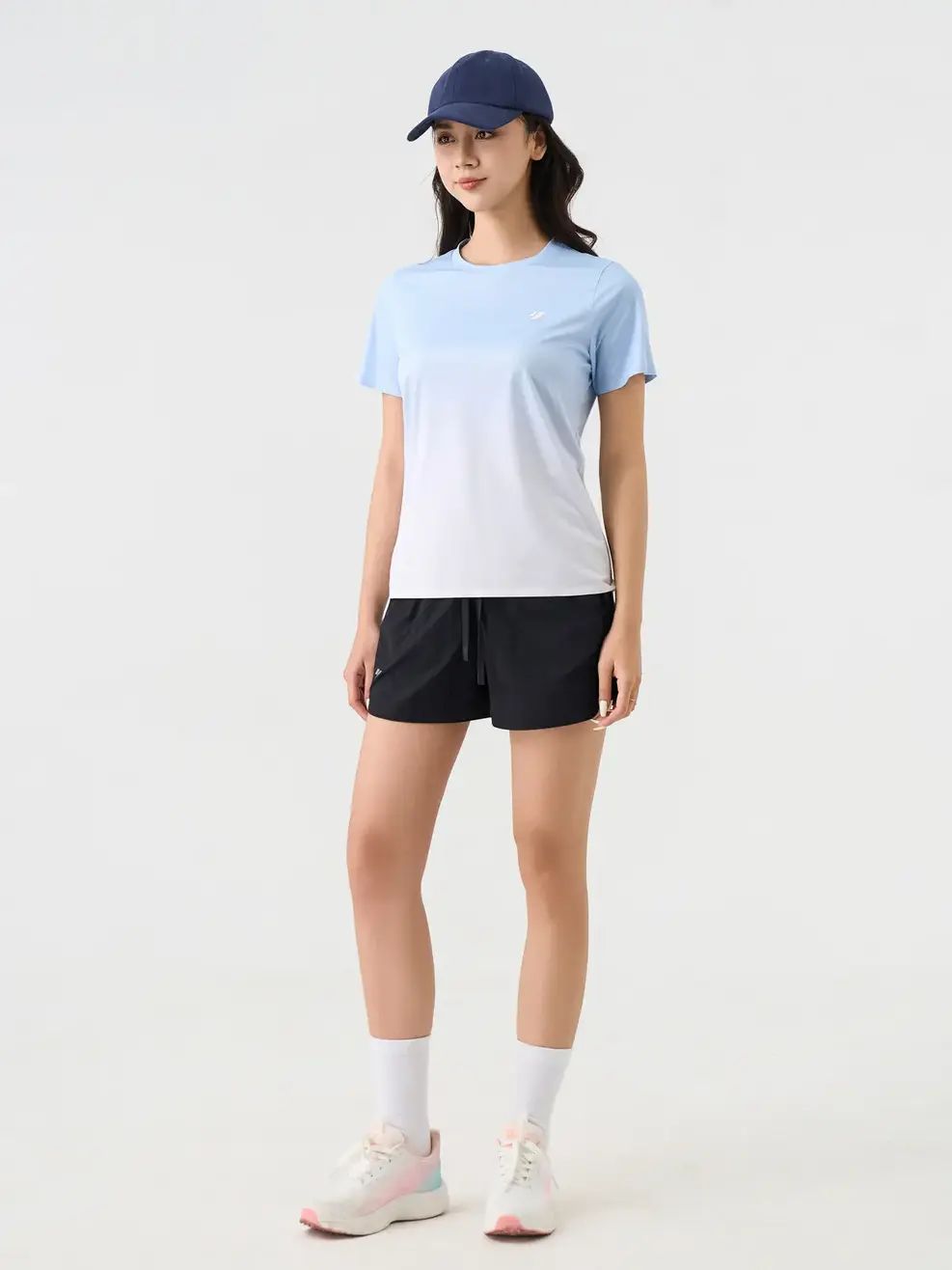 Quần Shorts Nữ thể thao lưng cao vải gió - ĐEN 002 - S