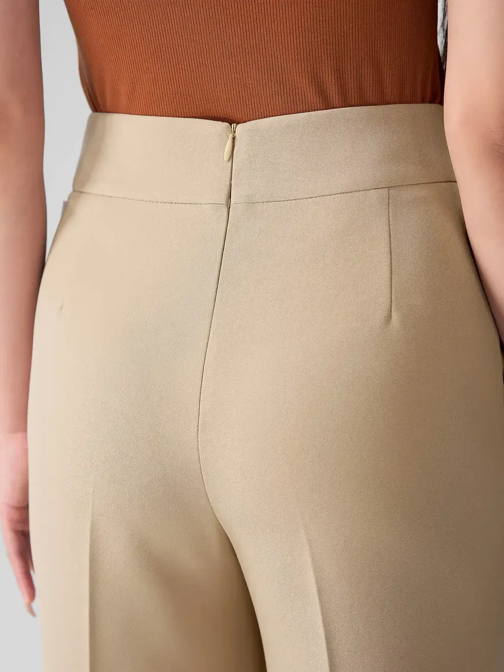 Quần Dài Nữ Kèm Đai Hai Bên Sườn ( Qan7020) - KHAKI  - M