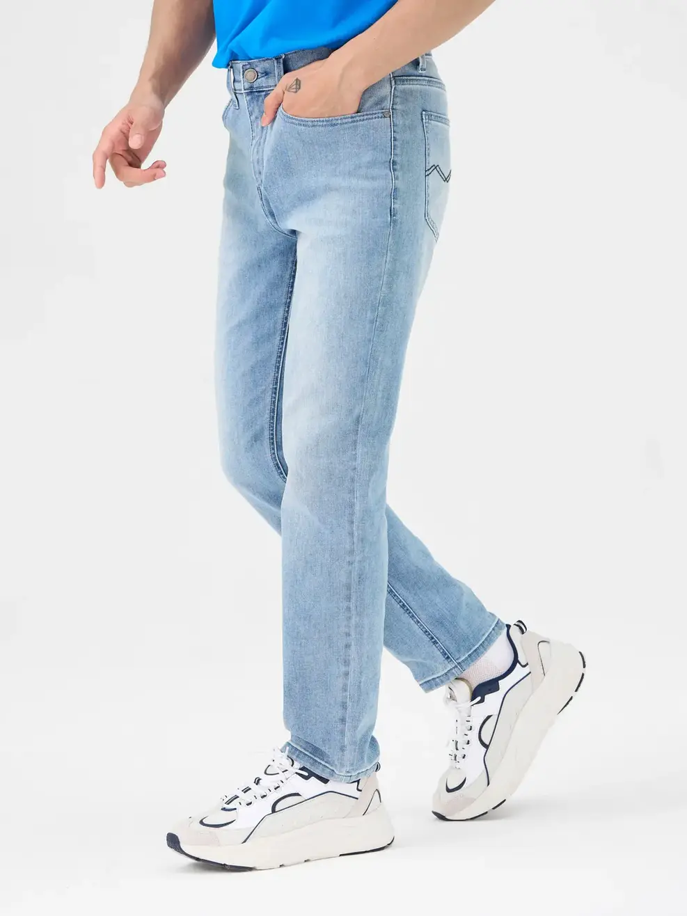 Quần Jeans Nam Slim Fit Lycra Co Giãn - Xanh - 28