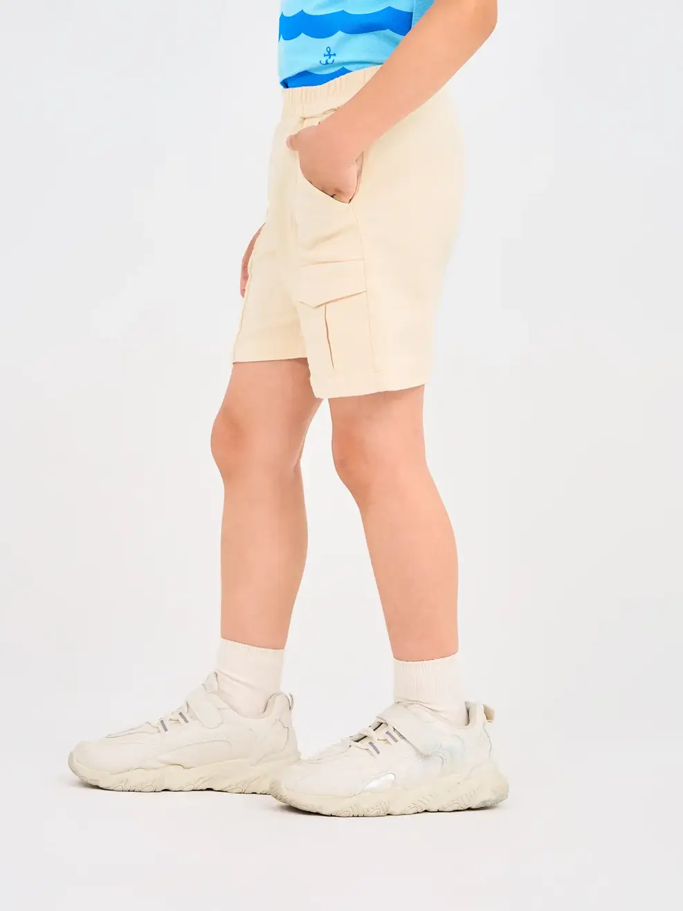 Quần Sooc Bé Trai Bổ Thân Can Túi Có Nắp - Be - 2