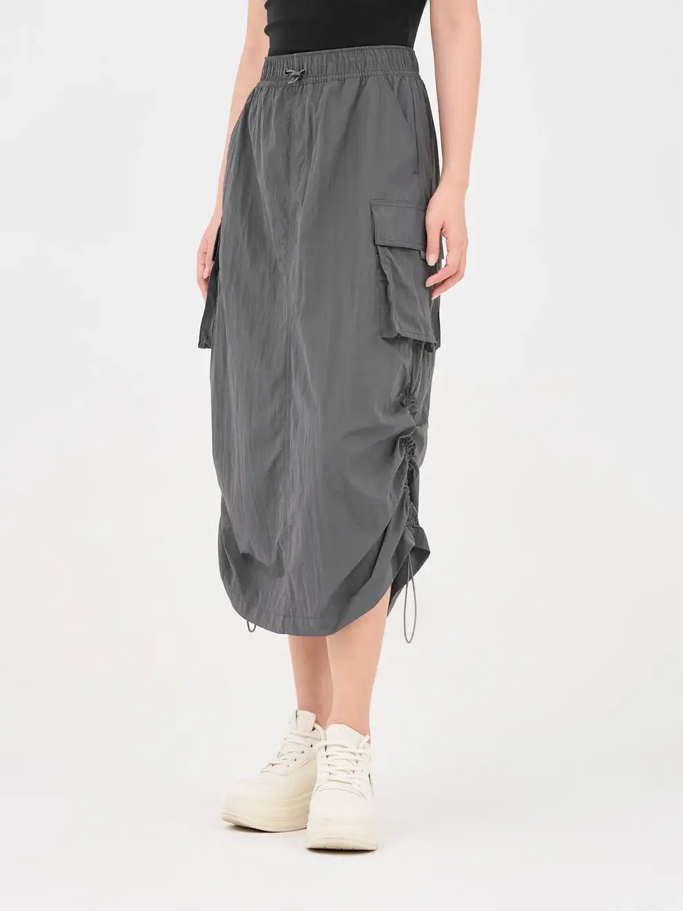 Chân Váy Yoguu Túi Hộp Dáng Dài - Xám - S