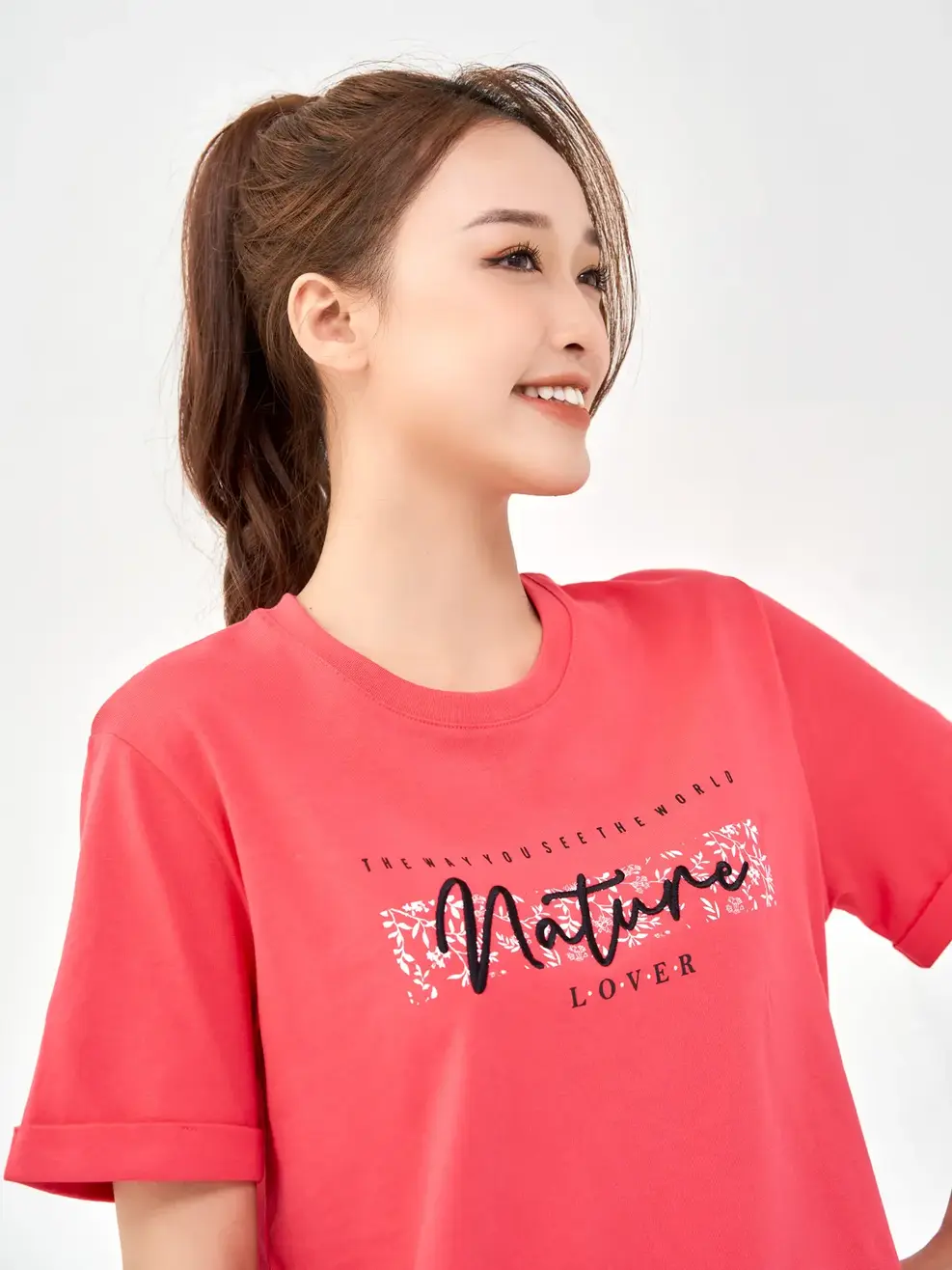 Đồ Bộ Nữ Cotton Usa Dáng Rộng In Nature - Hồng - S